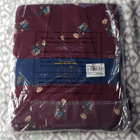 Polo Ralph Lauren Men's 2-Pc. Cotton Polo Bear Pajamas Set - Picture 6 of 6
